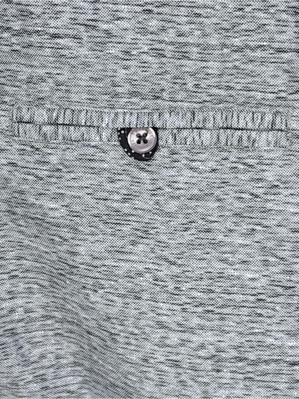 7 Diamonds Men's Short Sleeve Heathered Button-Down Shirt - Gray - Picture 8 of 8